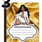 Gold Silk Composition Notebook Covers